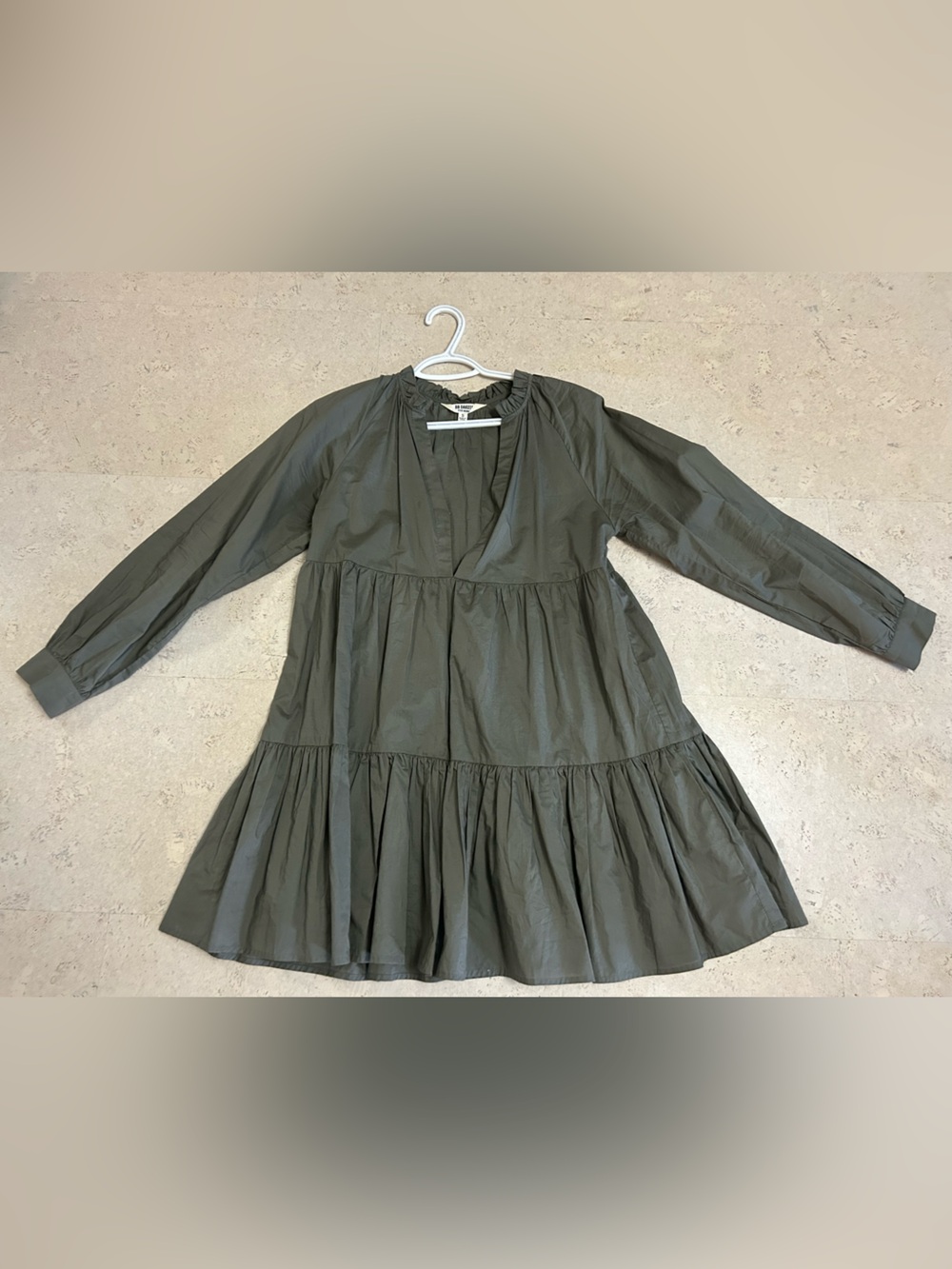 Olive Tiered Babydoll Dress